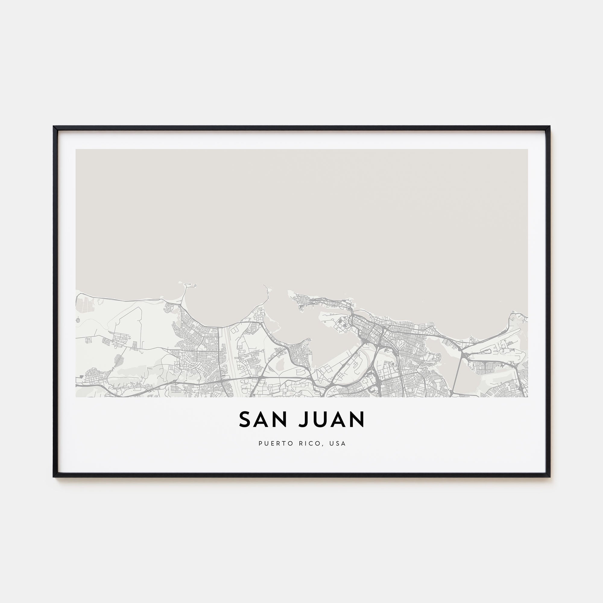San Juan Map Landscape Poster