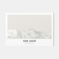 San Juan Map Landscape Poster