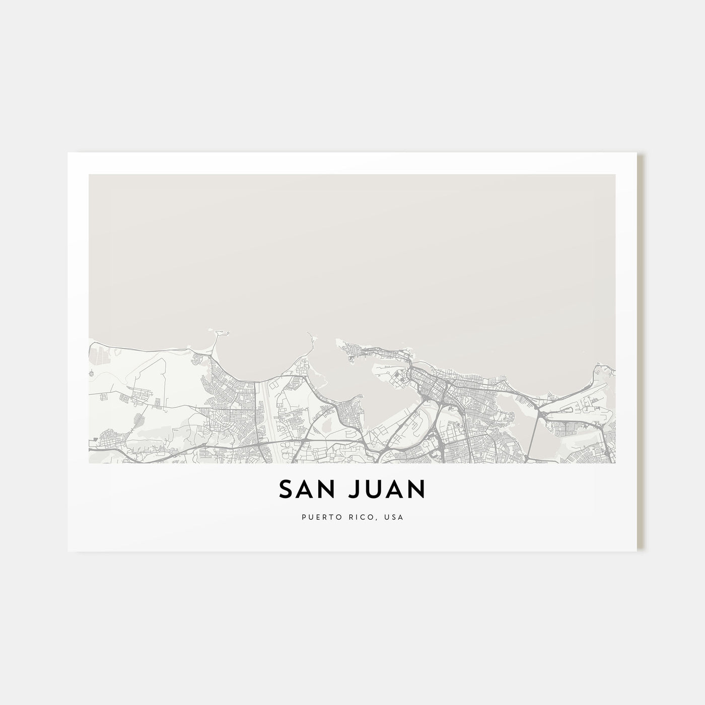 San Juan Map Landscape Poster