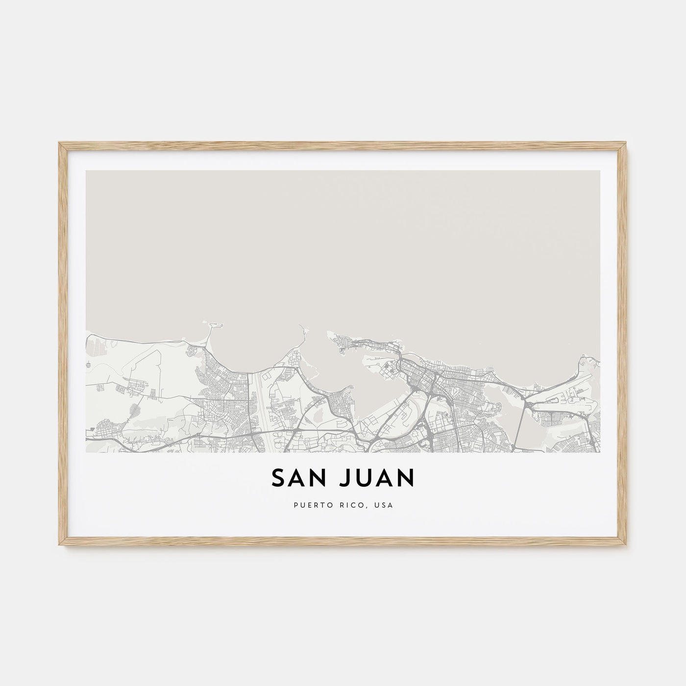 San Juan Map Landscape Poster