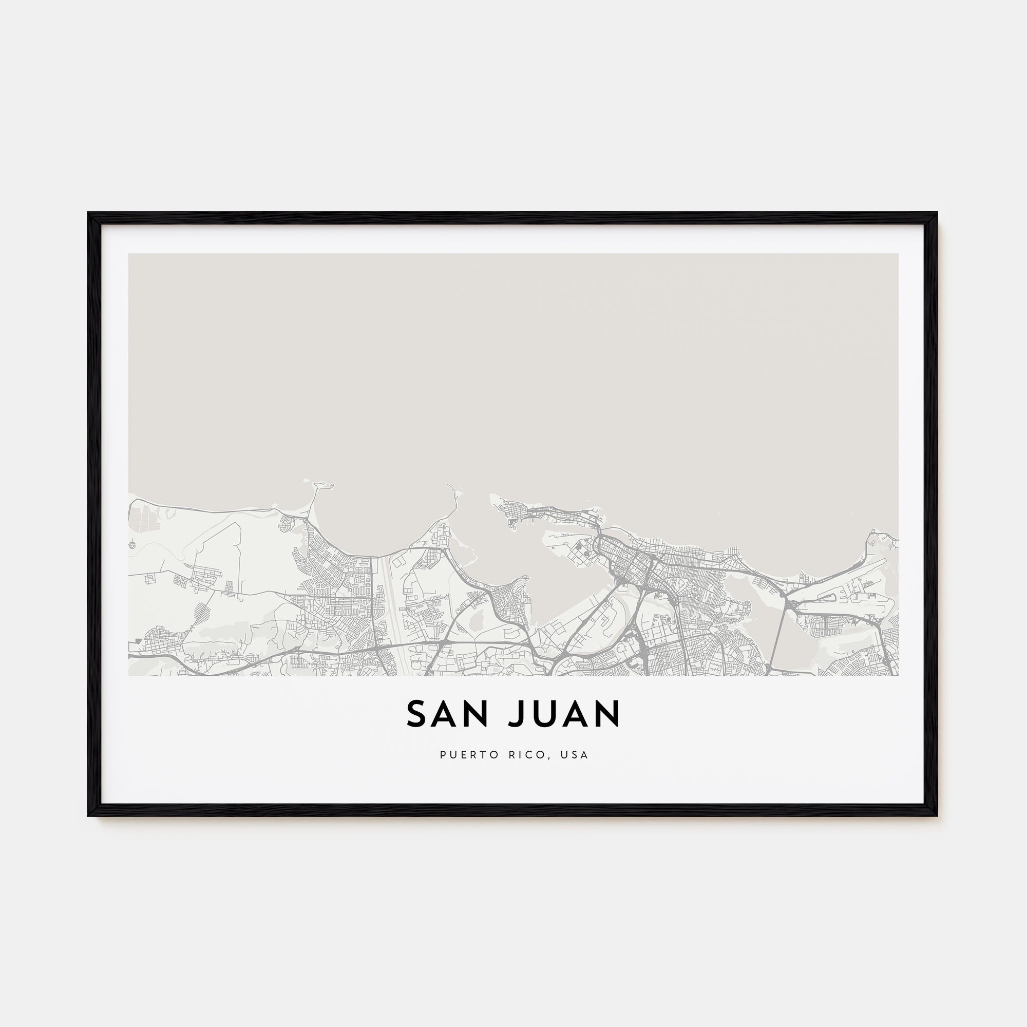 San Juan Map Landscape Poster