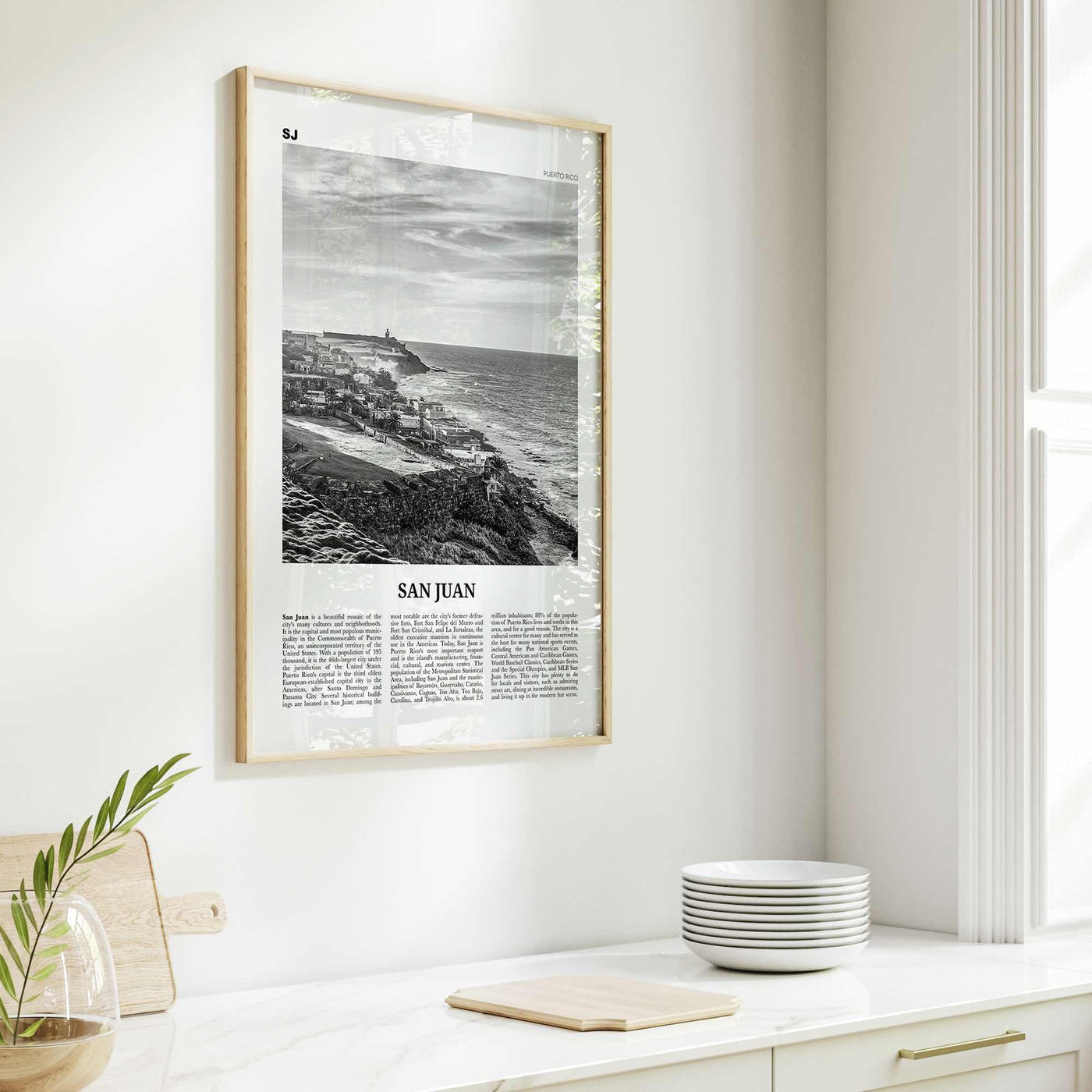 San Juan Print Black and White, San Juan Wall Art, San Juan Poster, San Juan Photo, San Juan Wall Decor, City Print, Puerto Rico, Caribbean