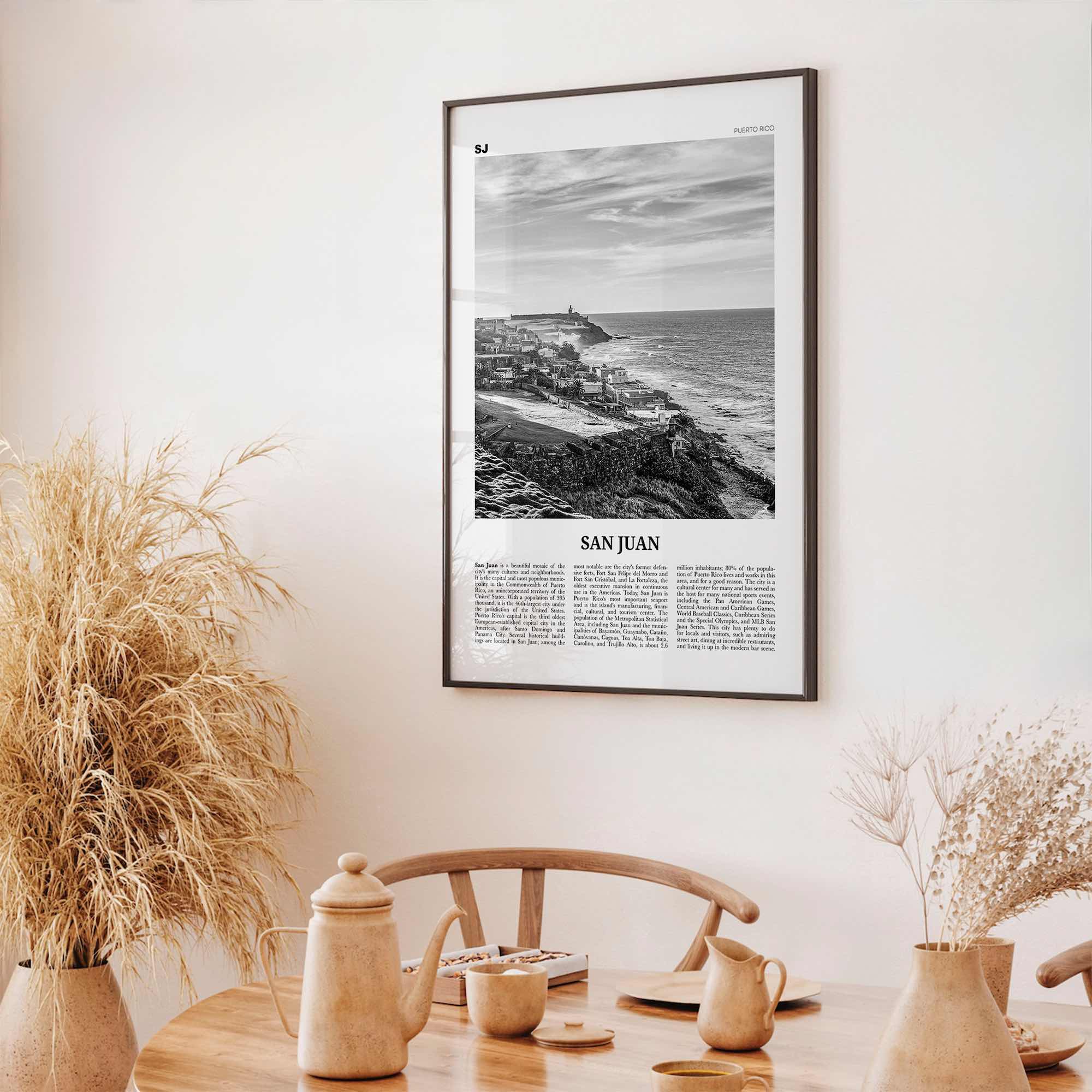 San Juan Print Black and White, San Juan Wall Art, San Juan Poster, San Juan Photo, San Juan Wall Decor, City Print, Puerto Rico, Caribbean