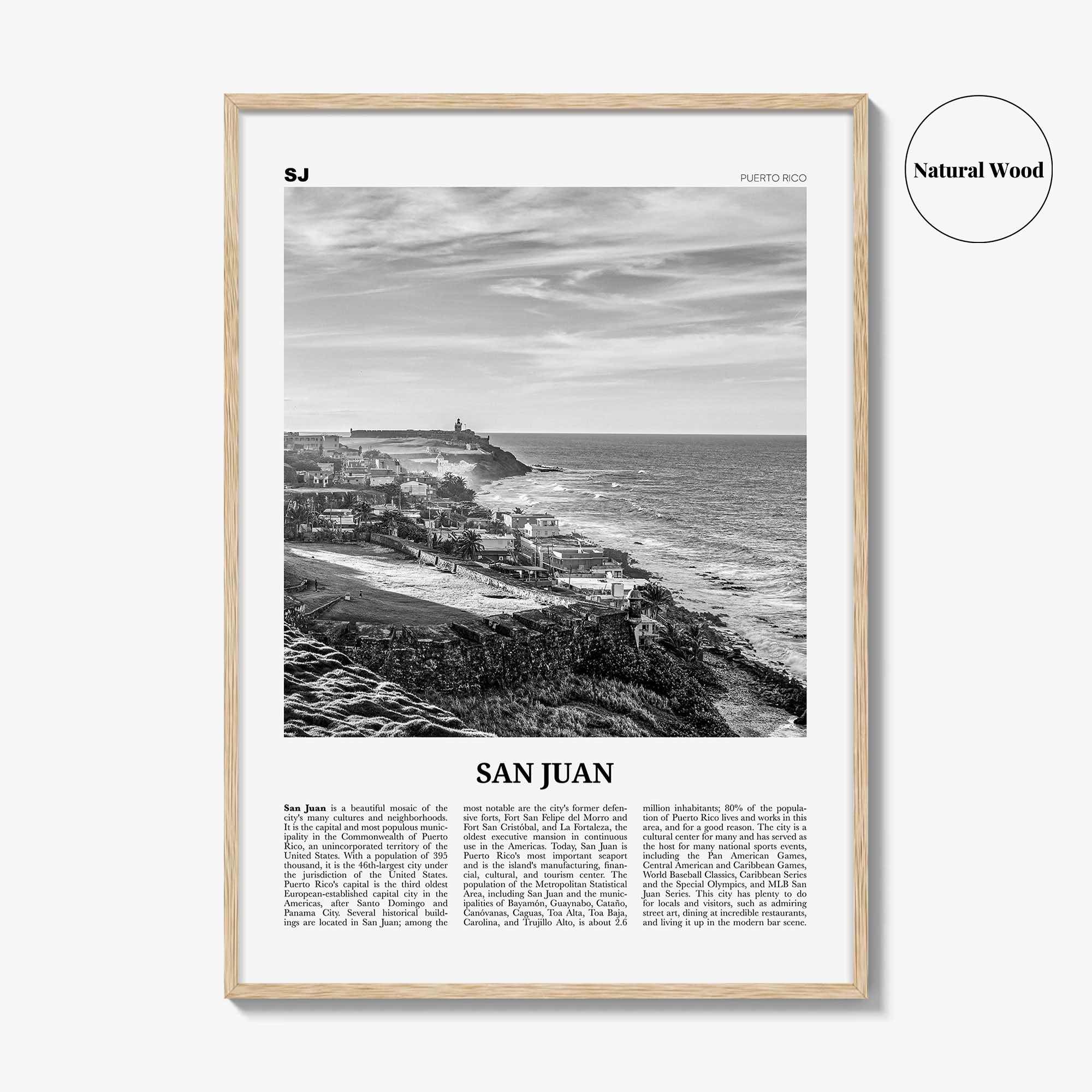 San Juan Print Black and White, San Juan Wall Art, San Juan Poster, San Juan Photo, San Juan Wall Decor, City Print, Puerto Rico, Caribbean