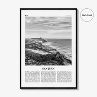 San Juan Print Black and White, San Juan Wall Art, San Juan Poster, San Juan Photo, San Juan Wall Decor, City Print, Puerto Rico, Caribbean