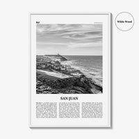 San Juan Print Black and White, San Juan Wall Art, San Juan Poster, San Juan Photo, San Juan Wall Decor, City Print, Puerto Rico, Caribbean