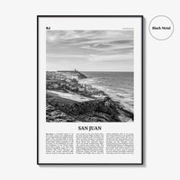 San Juan Print Black and White, San Juan Wall Art, San Juan Poster, San Juan Photo, San Juan Wall Decor, City Print, Puerto Rico, Caribbean