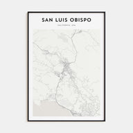 San Luis Obispo Map Portrait Poster