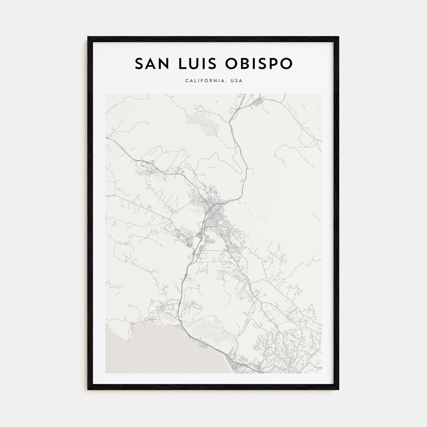 San Luis Obispo Map Portrait Poster