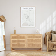San Luis Obispo Map Portrait Poster