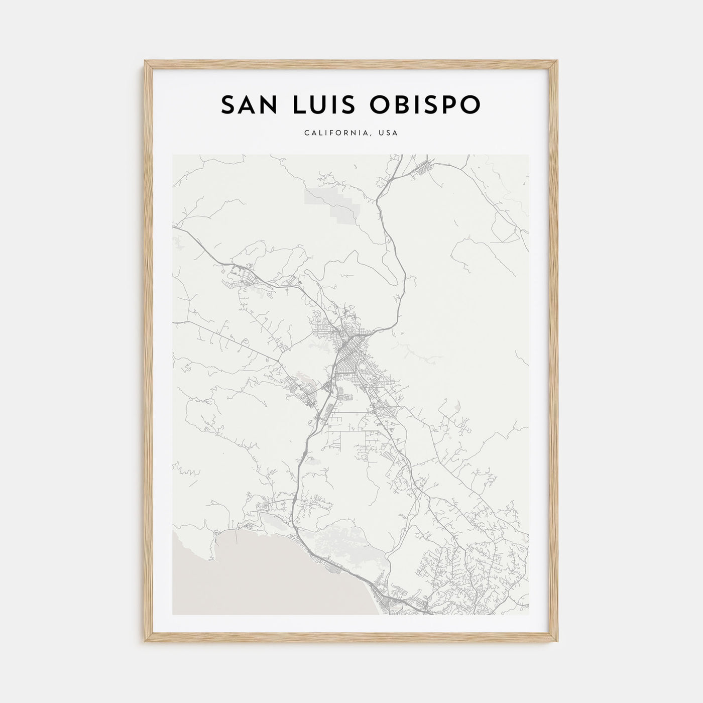 San Luis Obispo Map Portrait Poster