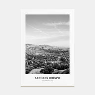 San Luis Obispo Portrait B&W Poster