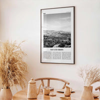 San Luis Obispo Print Black and White, San Luis Obispo Wall Art, San Luis Obispo Poster, San Luis Obispo Photo, California USA United States