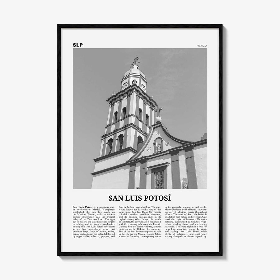 San Luis Potosi Print Black and White, San Luis Potosí Wall Art, San Luis Potosí Poster, San Luis Potosí Photo, San Luis Potosí Wall Décor