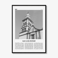 San Luis Potosi Print Black and White, San Luis Potosí Wall Art, San Luis Potosí Poster, San Luis Potosí Photo, San Luis Potosí Wall Décor