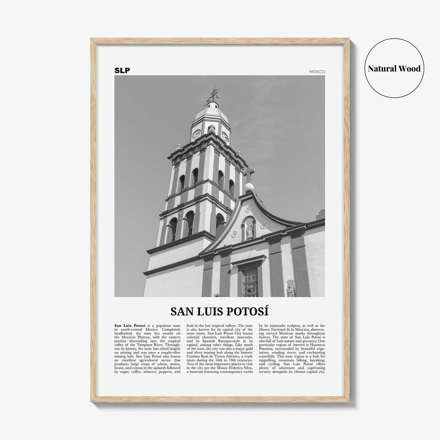 San Luis Potosi Print Black and White, San Luis Potosí Wall Art, San Luis Potosí Poster, San Luis Potosí Photo, San Luis Potosí Wall Décor