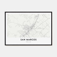 San Marcos Map Landscape Poster
