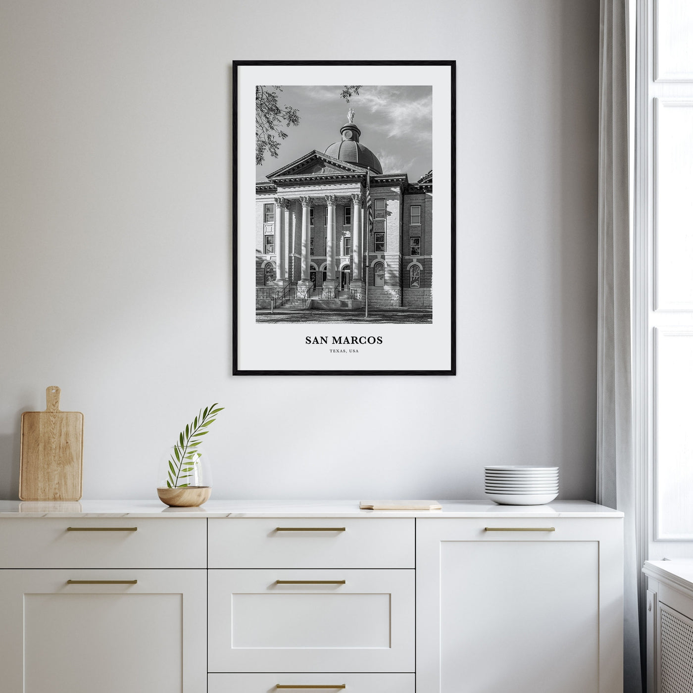 San Marcos Portrait B&W Poster