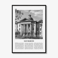 San Marcos Print Black and White No 1, San Marcos Wall Art, San Marcos Poster, San Marcos Photo, San Marcos Wall Décor, San Marcos Map