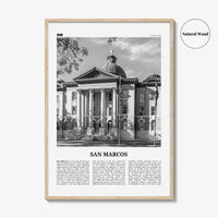 San Marcos Print Black and White No 1, San Marcos Wall Art, San Marcos Poster, San Marcos Photo, San Marcos Wall Décor, San Marcos Map