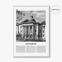 San Marcos Print Black and White No 1, San Marcos Wall Art, San Marcos Poster, San Marcos Photo, San Marcos Wall Décor, San Marcos Map