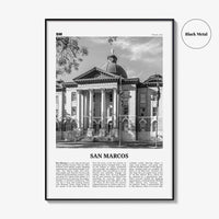 San Marcos Print Black and White No 1, San Marcos Wall Art, San Marcos Poster, San Marcos Photo, San Marcos Wall Décor, San Marcos Map