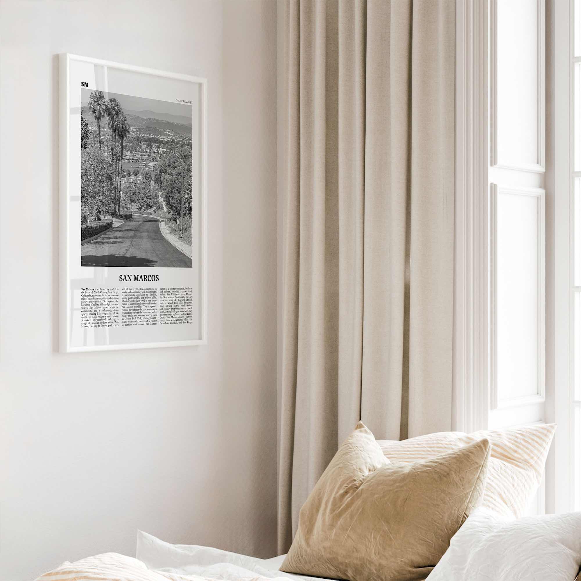 San Marcos Print Black and White No 2, San Marcos Wall Art, San Marcos Poster, San Marcos Photo, San Marcos Wall Décor, San Marcos Map