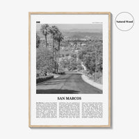 San Marcos Print Black and White No 2, San Marcos Wall Art, San Marcos Poster, San Marcos Photo, San Marcos Wall Décor, San Marcos Map