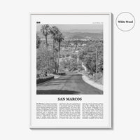 San Marcos Print Black and White No 2, San Marcos Wall Art, San Marcos Poster, San Marcos Photo, San Marcos Wall Décor, San Marcos Map