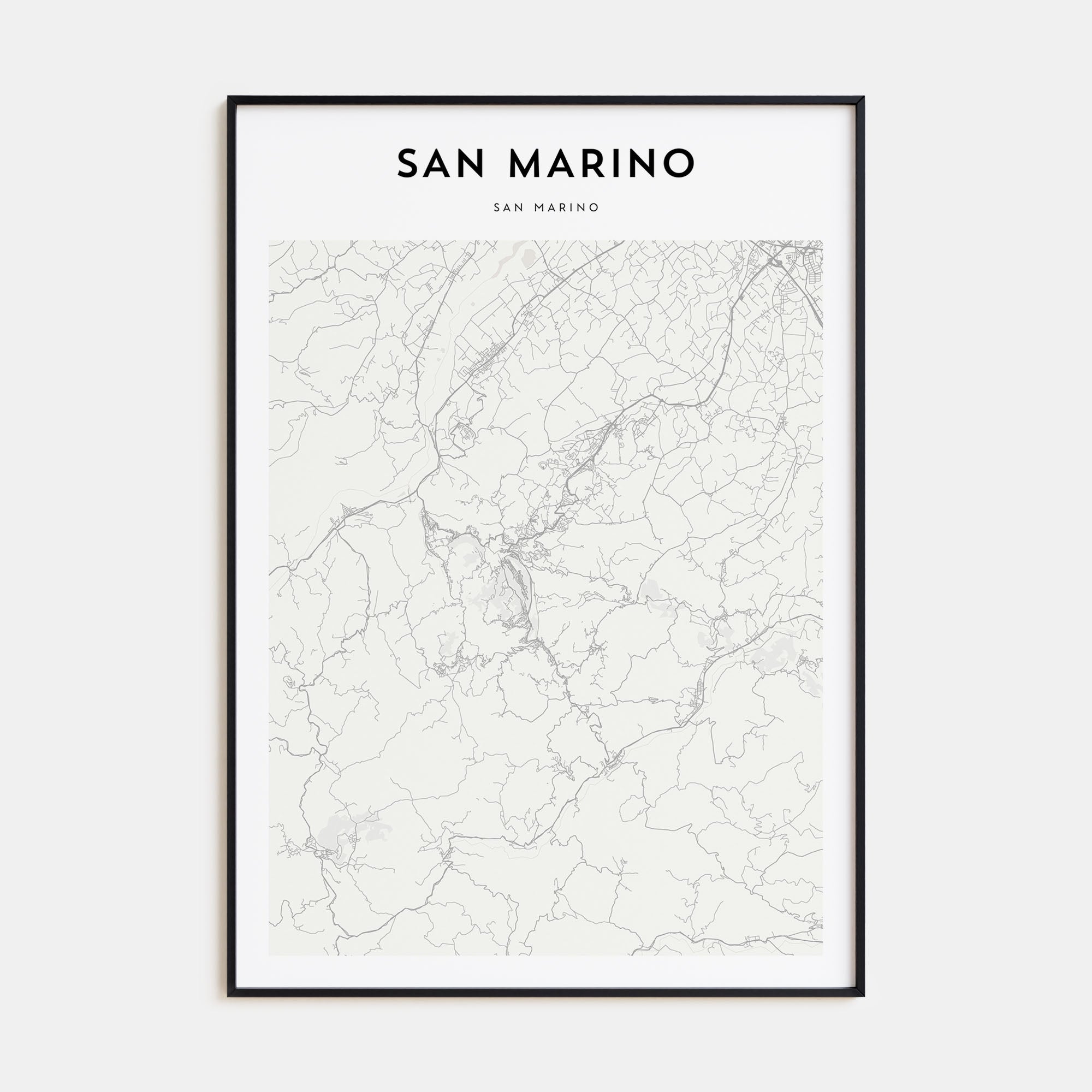 San Marino Map Portrait Poster