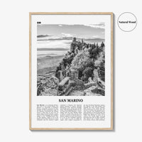 San Marino Print Black and White, San Marino Wall Art, San Marino Poster, San Marino Photo, Repubblica di San Marino, Europe