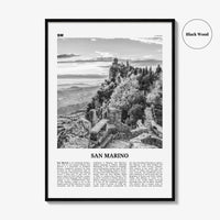 San Marino Print Black and White, San Marino Wall Art, San Marino Poster, San Marino Photo, Repubblica di San Marino, Europe