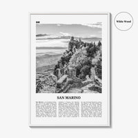 San Marino Print Black and White, San Marino Wall Art, San Marino Poster, San Marino Photo, Repubblica di San Marino, Europe