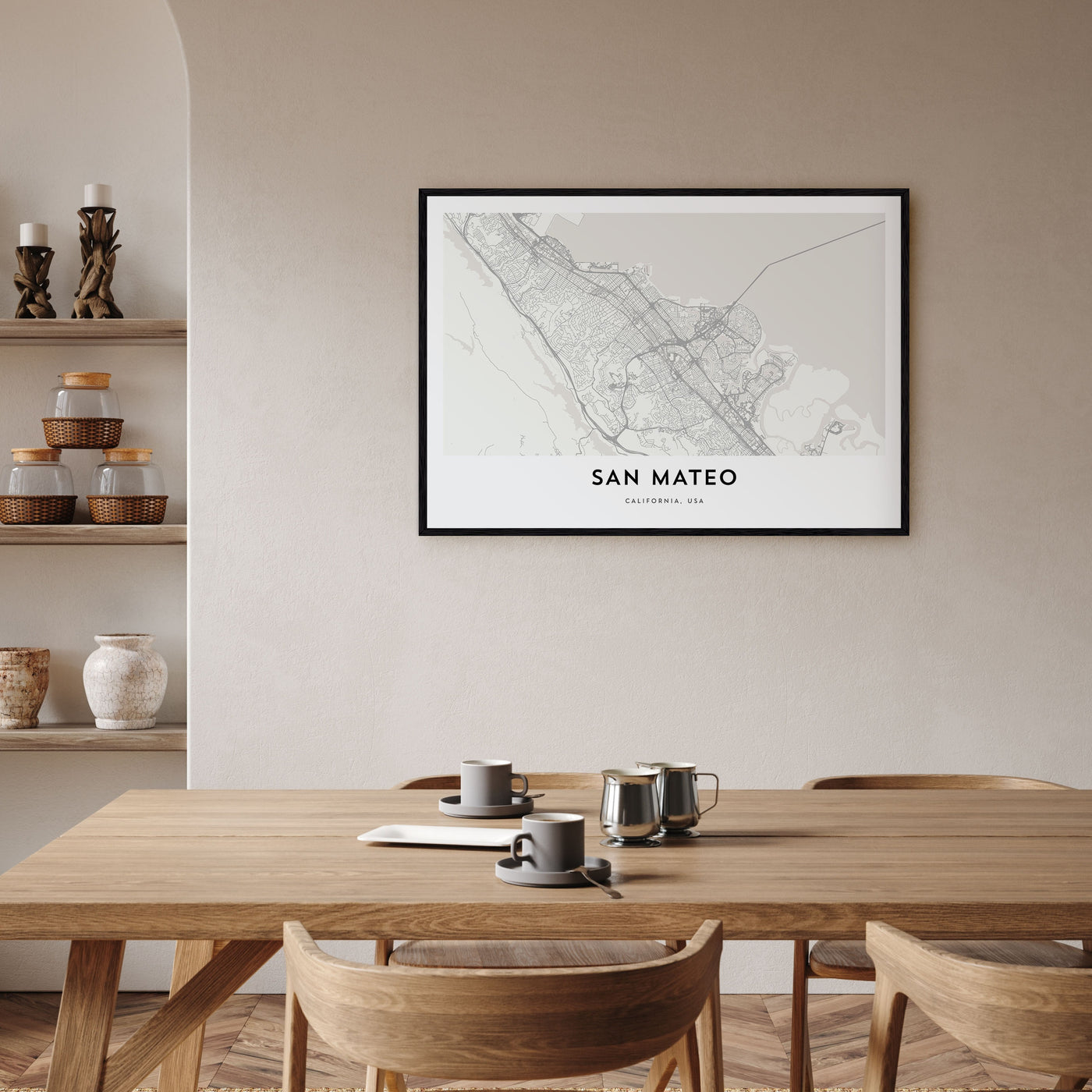 San Mateo Map Landscape Poster