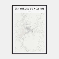 San Miguel de Allende Map Portrait Poster