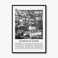 San Miguel de Allende Print Black and White, San Miguel de Allende Wall Art, San Miguel de Allende Poster, San Miguel de Allende, Mexico