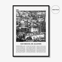 San Miguel de Allende Print Black and White, San Miguel de Allende Wall Art, San Miguel de Allende Poster, San Miguel de Allende, Mexico