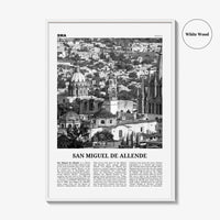 San Miguel de Allende Print Black and White, San Miguel de Allende Wall Art, San Miguel de Allende Poster, San Miguel de Allende, Mexico