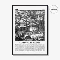San Miguel de Allende Print Black and White, San Miguel de Allende Wall Art, San Miguel de Allende Poster, San Miguel de Allende, Mexico
