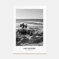 San Onofre Portrait B&W Poster