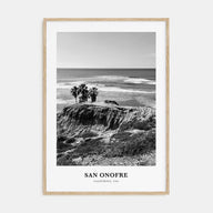 San Onofre Portrait B&W Poster