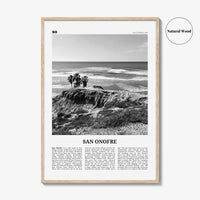San Onofre Print Black and White, San Onofre Wall Art, San Onofre Poster, San Onofre Photo, San Onofre Map, San Onofre Wall Decor, San Diego