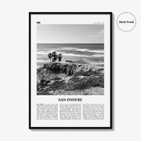 San Onofre Print Black and White, San Onofre Wall Art, San Onofre Poster, San Onofre Photo, San Onofre Map, San Onofre Wall Decor, San Diego