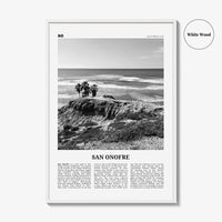San Onofre Print Black and White, San Onofre Wall Art, San Onofre Poster, San Onofre Photo, San Onofre Map, San Onofre Wall Decor, San Diego
