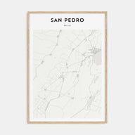 San Pedro, Belize Map Portrait Poster
