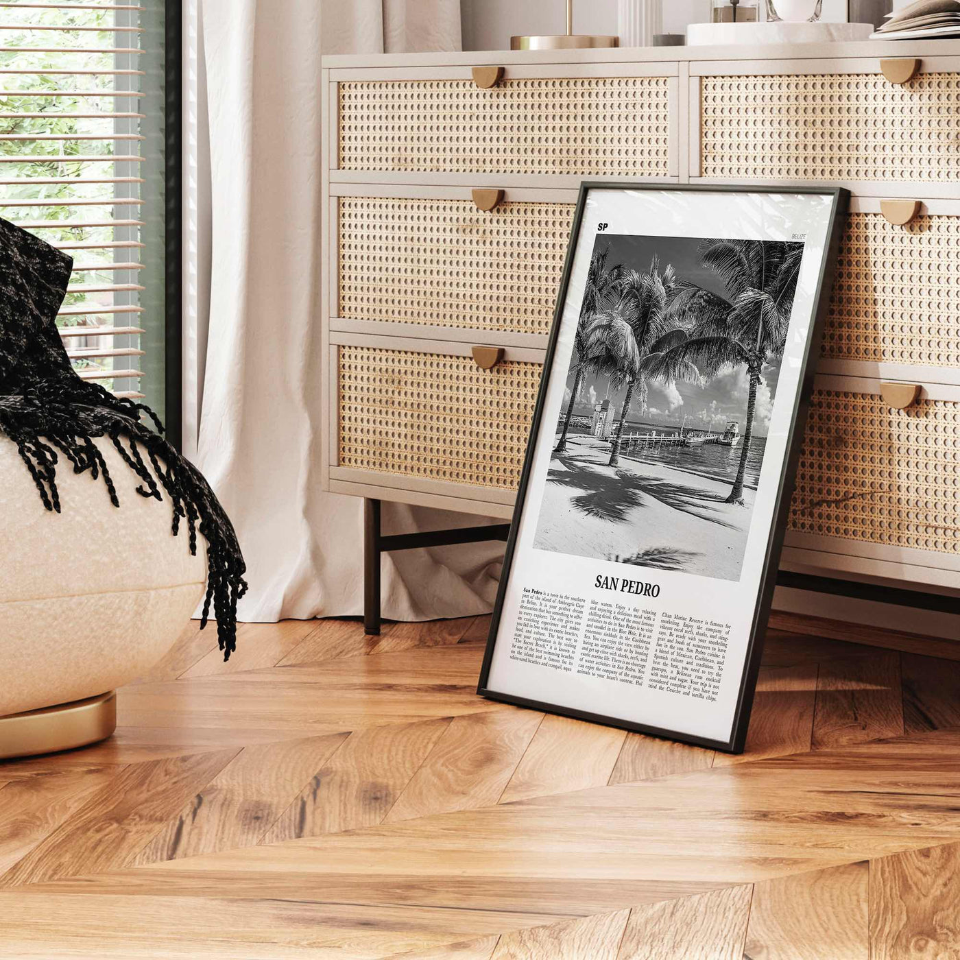 San Pedro Print Black and White Belize, San Pedro Wall Art, San Pedro Poster, San Pedro Photo, San Pedro Wall Décor