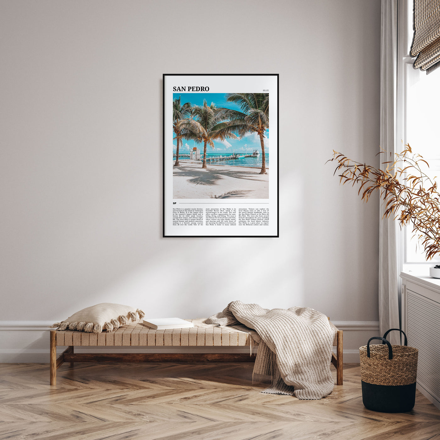 San Pedro, Belize Travel Color Poster