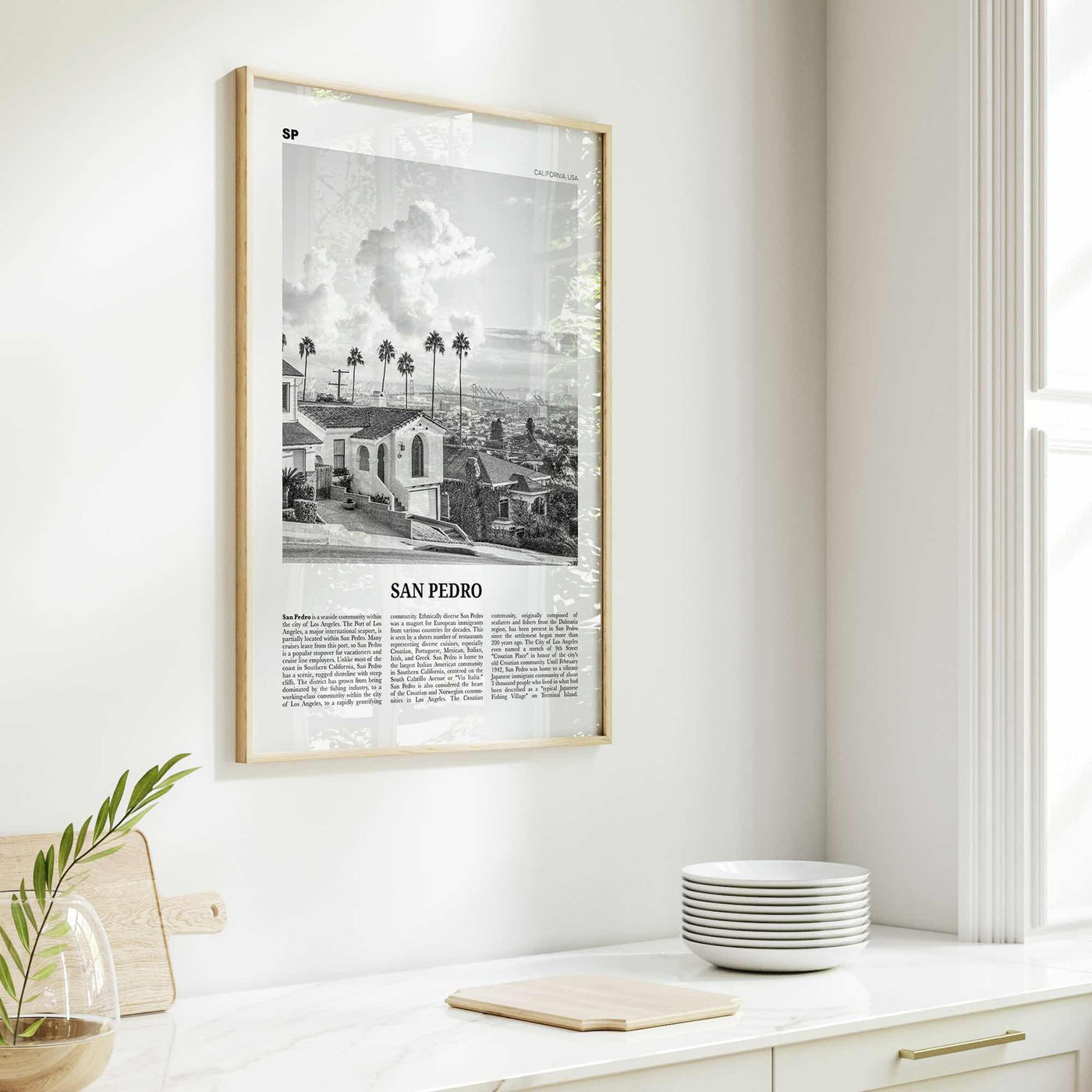 San Pedro Print Black and White California No 2, San Pedro Wall Art, San Pedro Poster, San Pedro Photo, San Pedro Wall Decor, USA