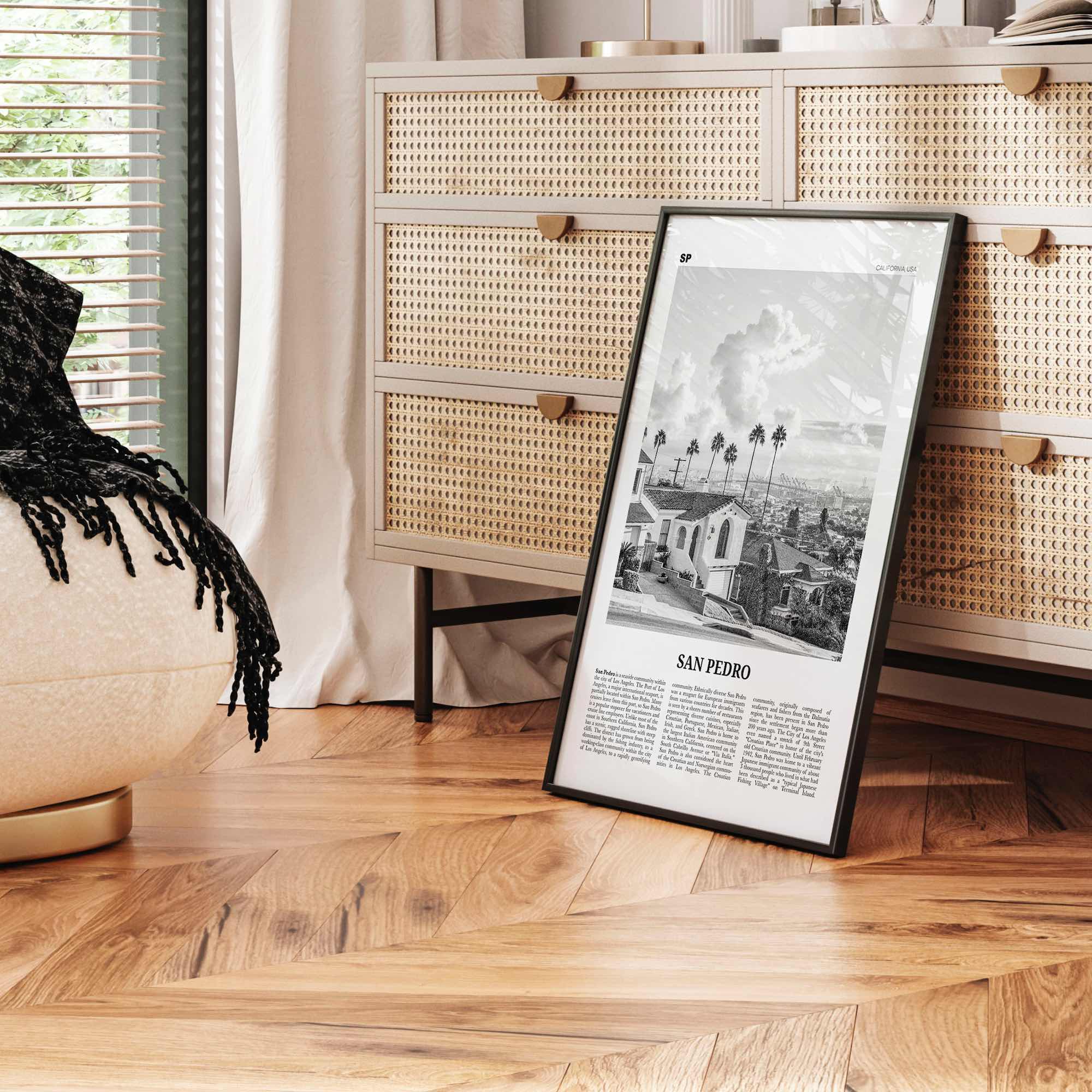 San Pedro Print Black and White California No 2, San Pedro Wall Art, San Pedro Poster, San Pedro Photo, San Pedro Wall Decor, USA