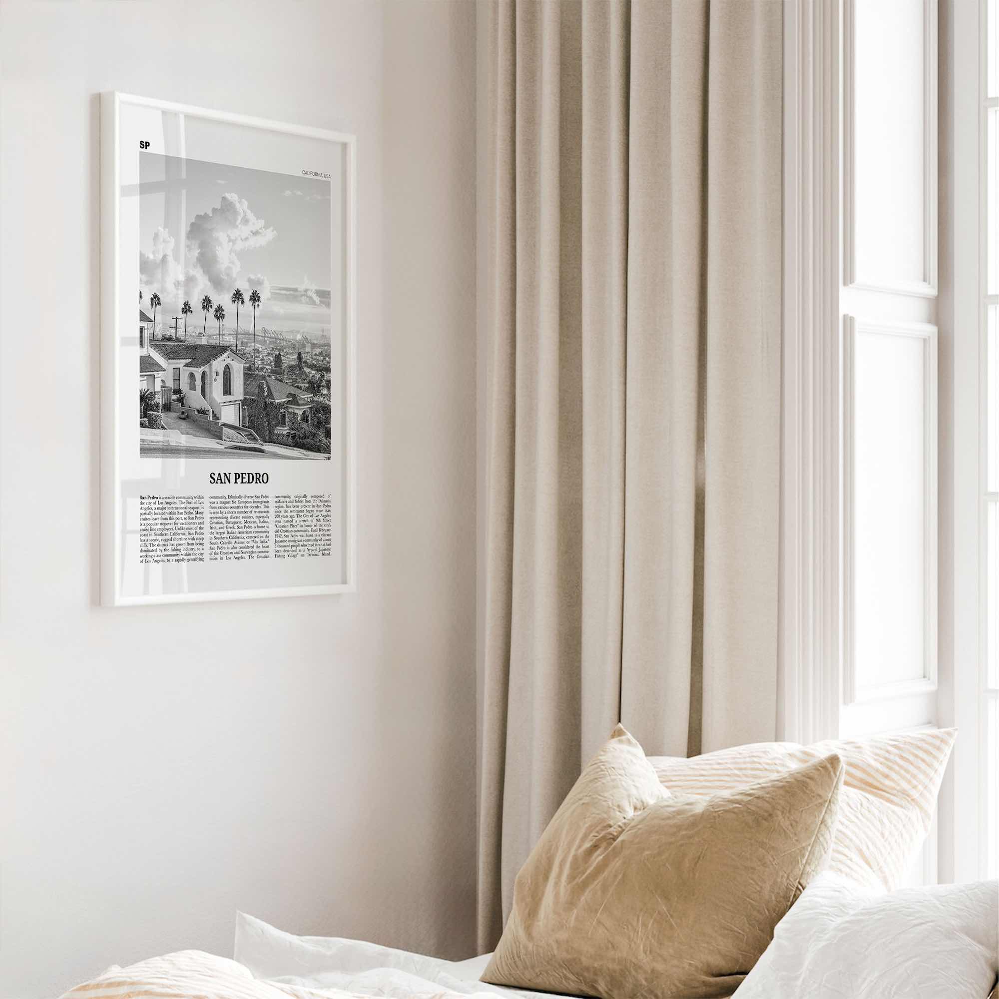 San Pedro Print Black and White California No 2, San Pedro Wall Art, San Pedro Poster, San Pedro Photo, San Pedro Wall Decor, USA